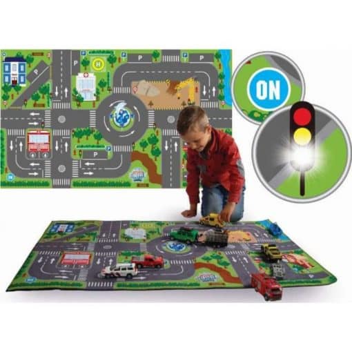 Liikennematto 72x120 cm valoilla Junior Driver