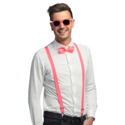 Naamiais lasit ja henkselit pinkki
