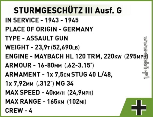 Cobi Tankki Sturmgeschutz Iii Ausf 2285 - Image 5