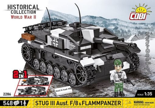 Cobi tankki 2286 Stug III F/8 & Flamm - Image 8