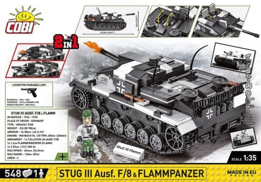 Cobi tankki 2286 Stug III F/8 & Flamm - Image 7