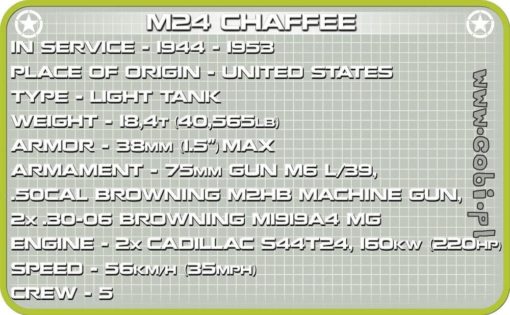 Cobi tankki M24 Chaffee 2543 - Image 11