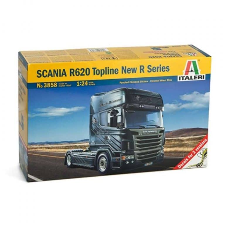 Italeri Scania R620 Topline kuorma-auto 3858 koottava pienoismalli