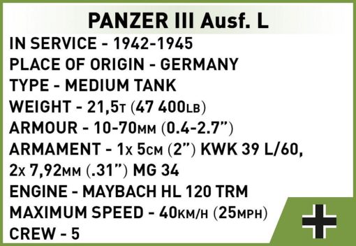 Cobi tankki 1:72 panzer iii ausf. l 3090 - Image 5