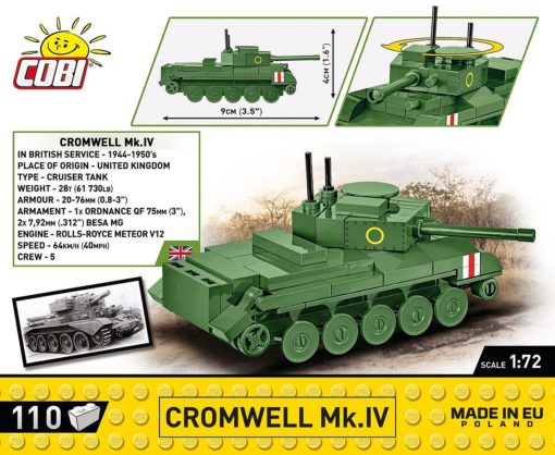 Cobi tankki Cromwell mk.iv 1:72 3091 - Image 7