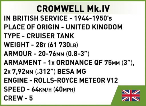 Cobi tankki Cromwell mk.iv 1:72 3091 - Image 5