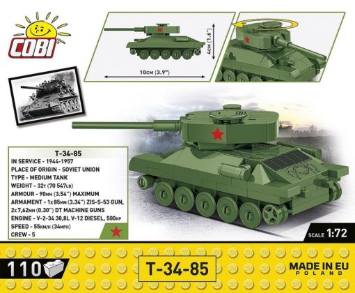Cobi Tankki 1:72 T-34-85 3092 - Image 6