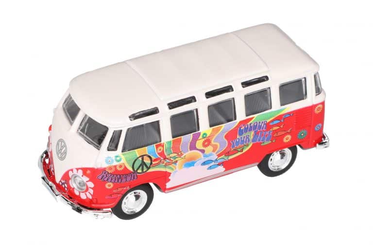 Volkswagen Samba Hippie line Maisto punainen bussi - Image 2