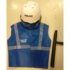 Lasten naamiaisasu Poliisin kypärä ja liivi