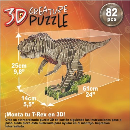 3D Palapeli 82 palaa dino T-Rex Educa - Image 2