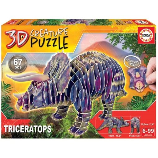 3D palapeli dino Triceratops Educa