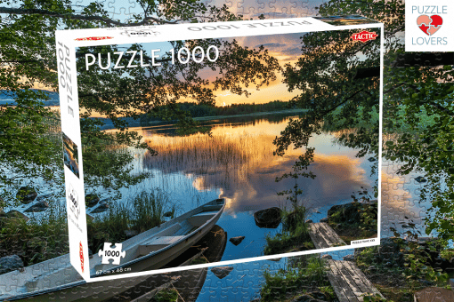 Palapeli 1000 palaa kesäilta järvimaisema Tactic - Image 2