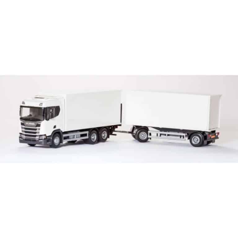 Emek jakelurekka Scania CR valkoinen