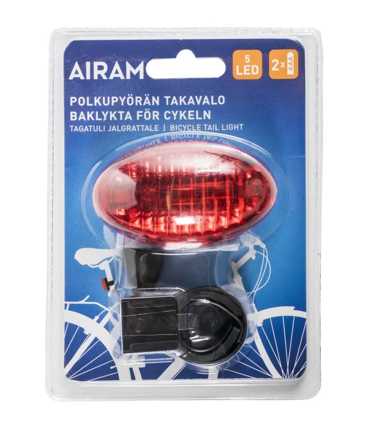 Polkupyörän takavalo, punainen LED Airam - Image 4