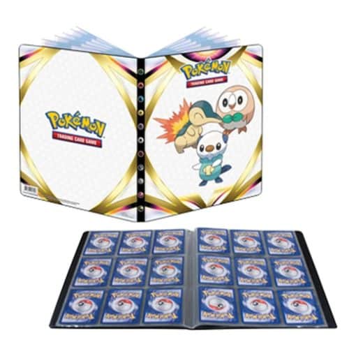 kansio, jonka jokaiselle sivulle mahtuu 9 Pokémon-korttia