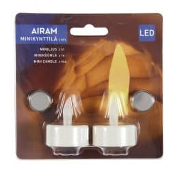 Led tuikkukynttilä / minikynttilä 2 kpl Airam