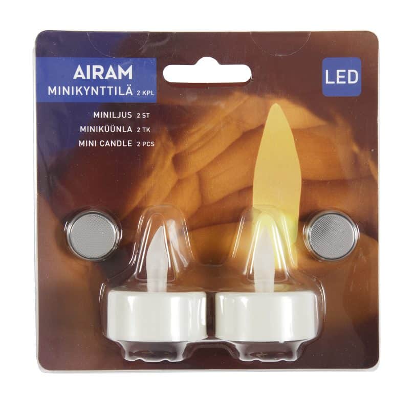 Led tuikkukynttilä / minikynttilä 2 kpl Airam