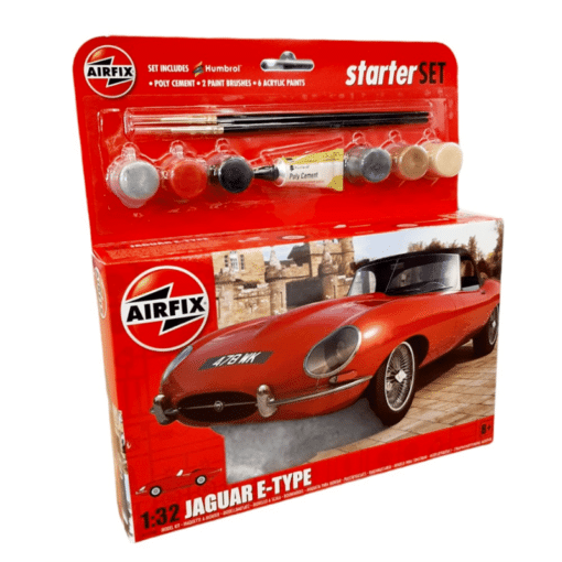 Airfix Jaguar E-Type 1:32-pienoismalli aloitussetti