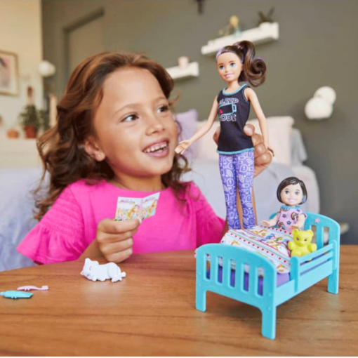 barbie babysitter bedtime play