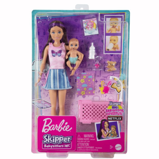 Barbie Skipper vauva ja sänky