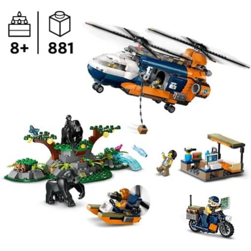 LEGO City 60437 Viidakkotutkijan helikopteri leirissä - Image 3