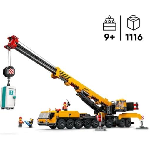 LEGO City 60409 keltainen Ajettava Rakennusnosturi - Image 2