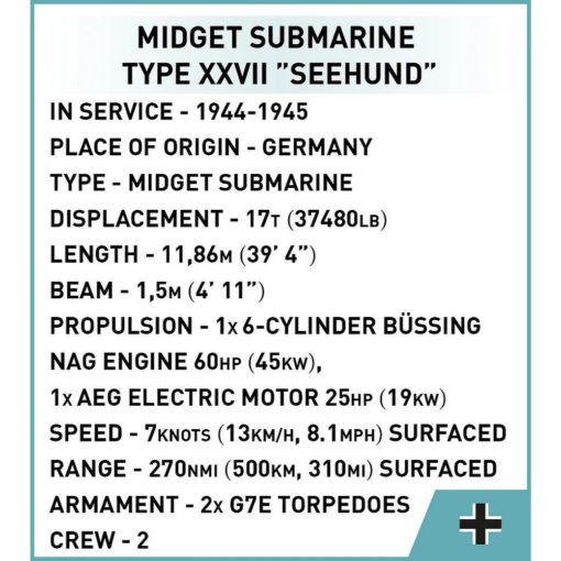 Cobi Sukellusvene U-Boat Xxvii Seehund