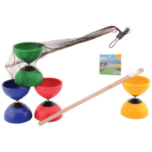 Diabolo puukepeillä lasten leikkejä varten