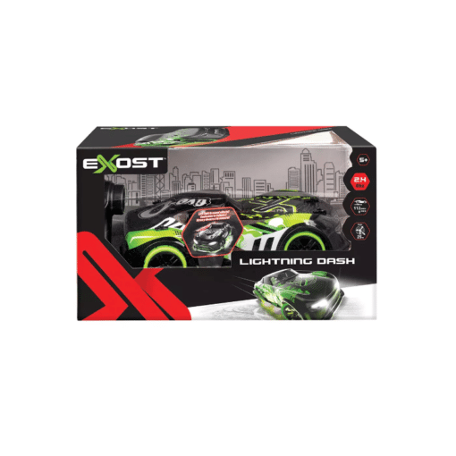 vihreä Exost Lightning Dash -leluauto
