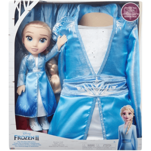 Frozen Elsa nukke ja mekko 4-6X