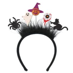 Halloween-hiuspanta pörröinen + kimaltavat koristeet Festi