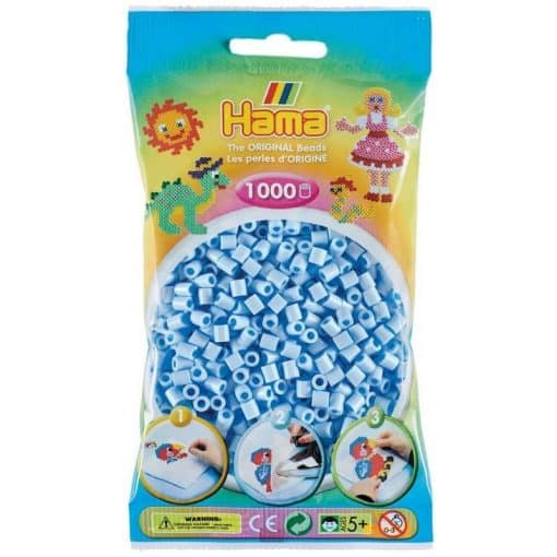 Hama helmet 1000 kpl Midi Pastelli jäänsininen