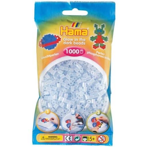 Hama 1000 pimeässä hohtava sininen