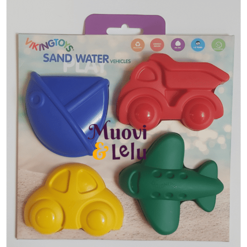 Hiekkamuotit 4 kpl ajoneuvot VikingToys erilaisia