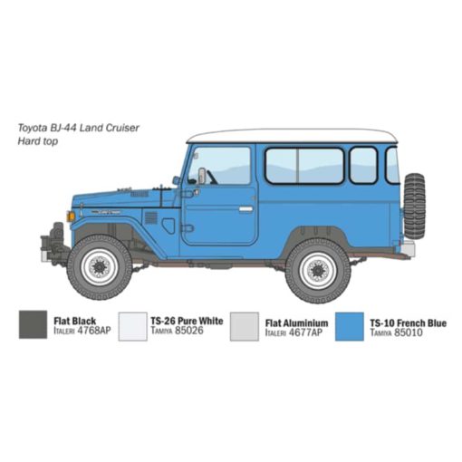 Italeri Toyota BJ44 Land Cruiser 3630 koottava pienoismalli - Image 3