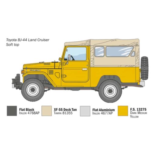 Italeri Toyota BJ44 Land Cruiser 3630 koottava pienoismalli - Image 4