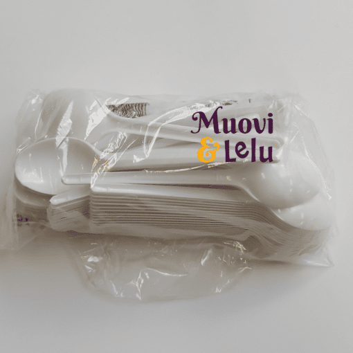 Kertakäyttö muovinen ruokalusikka 100 kpl - Image 2