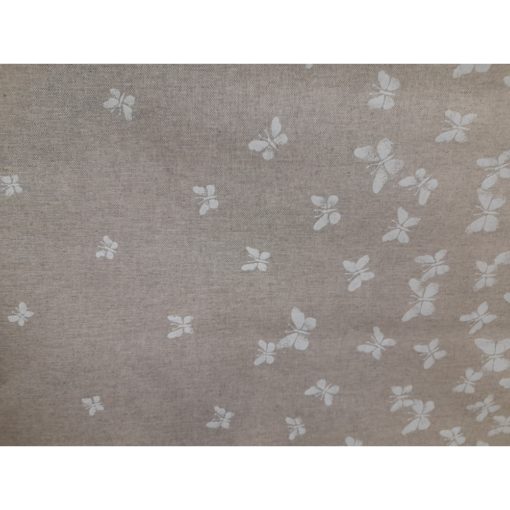 Kerni 140 cm beige valkoiset perhoset