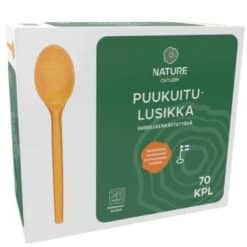 Kerta puukuitu ruokalusikka 70 kpl