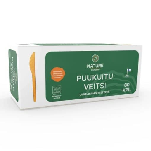 Kerta puukuitu veitsi 80 kpl rasia