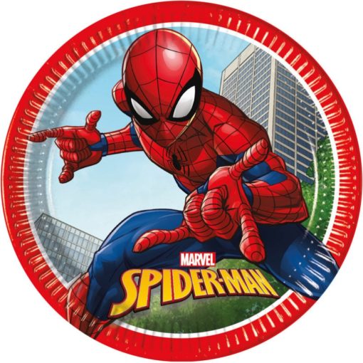 Kertakäyttölautanen suuri Spiderman 8 kpl