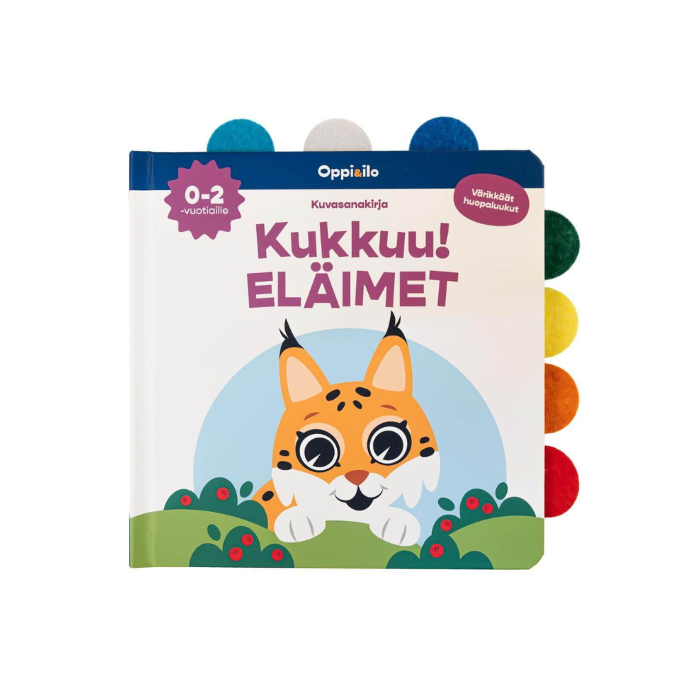 Kukkuu! Eläimet Oppi & ilo huopalappukirja