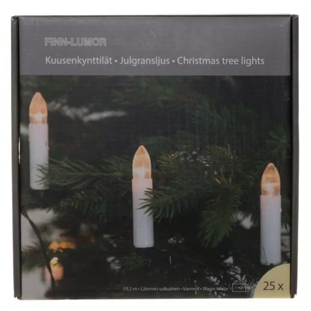 LED-kuusenkynttilät 25 kpl Finnlumor – sisä- ja ulkokäyttöön - Image 3