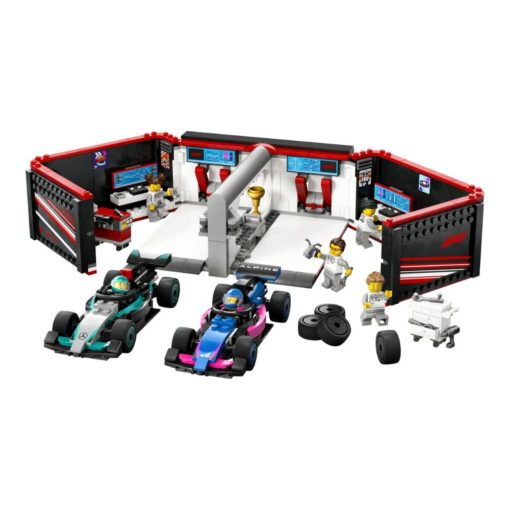 LEGO City 60444 F1 talli Ja Mercedes amg ja autojen lelusetti