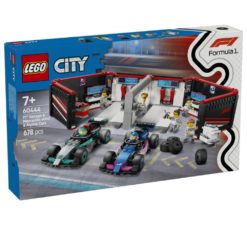 LEGO City 60444 F1 talli Ja Mercedes amg ja autojen lelusetti