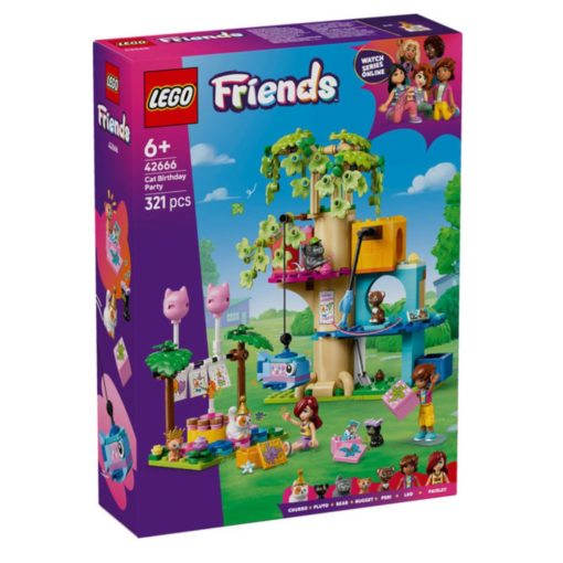 LEGO Friends 42666 Kissan Synttärijuhlat Ja Puumaja