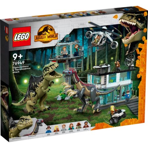 LEGO Jurassic World 76949 Giganotosauruksen ja Therizinosauruksen hyökkäys