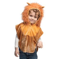 Lasten Poncho Leijona naamiaisasu 3-4V.