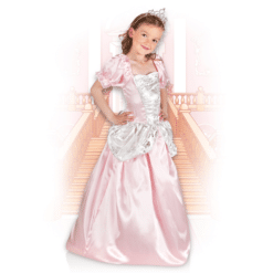 pinkki prinsessamekko 4-6v