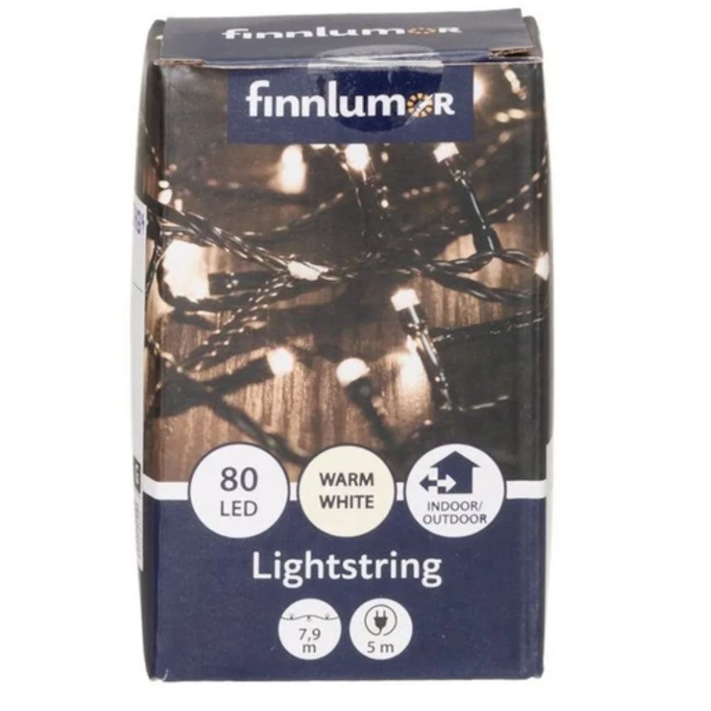 LED Ulkovalosarja 8 m – 80  lämmin valkoinen Finnlumor - Image 4